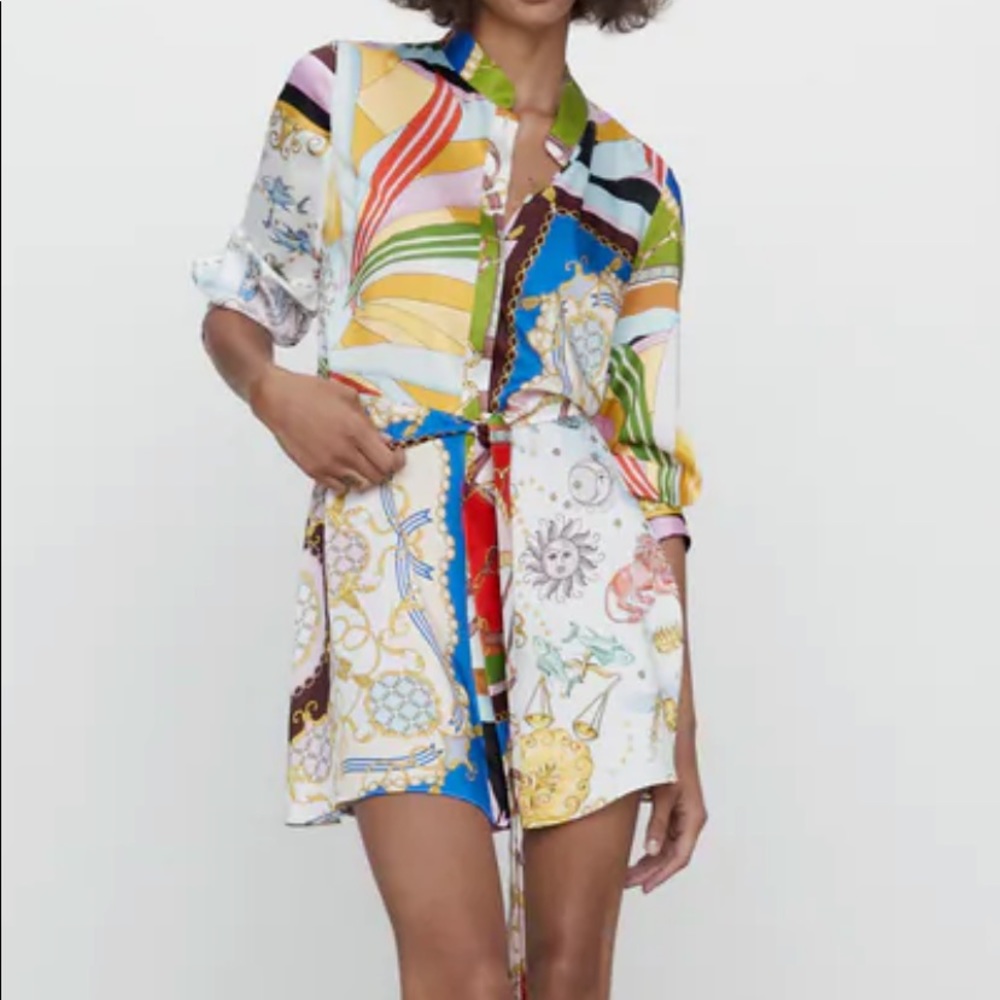 Zara multicolored mini dress